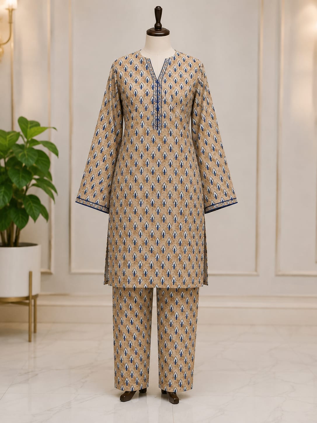 CAMBRIC SHALWAR KAMEEZ UNSTITCHED 2PC