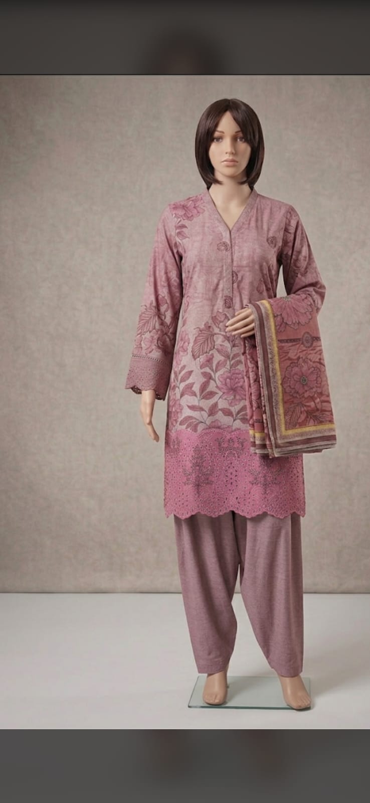 DHANAK 3PC UNSTITCHED